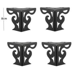 4pcs 8cm European Style Height Hollow Out Modern Furniture Sofa Legs Matte Finish Table Cabinet Bed Cupboard Furniture Feet