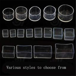 4Pcs/Set New Transparent Chair Leg Caps Round Bottom Furniture Feet Silicone Pads Non-Slip Covers Floor Protectors Accessories