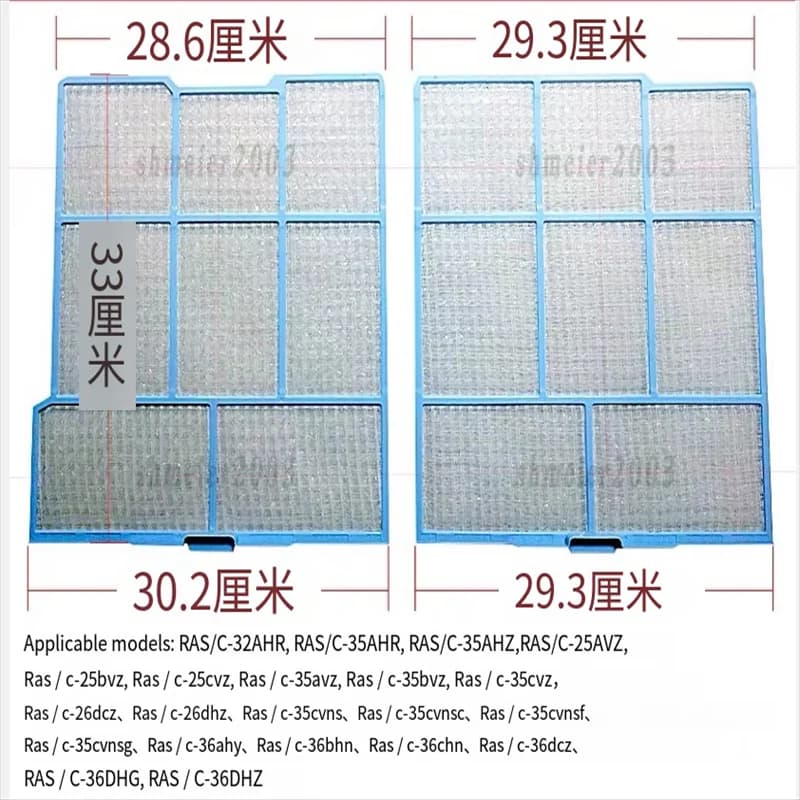 1 Set Air Conditioning Filter Suitable for HITACHI RAS-35AHR, 36AHY, 32AHR, 35AVZ, 26, 36DHZ