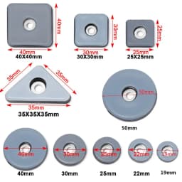 8pcs Slider Pad Easy Move Heavy Furniture Table Bases Protector Legs Anti-abrasion Floor Mat with Screws