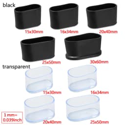4pcs Non-Slip Oval Chair Leg Caps Feet Protector Pads Furniture Leveling Feet Mat Furniture Table Covers Socks Dust Cover