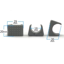 10Pcs 19mm Plastic Office Chair Leg Pads Covers U-type Tube Pipe Clamp Chair Leg Tip Protectors Feet Wrap Pads Floor Protection
