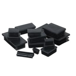 10Pcs Square Plastic Black Blanking End Cap Tube Pipe Insert Plug Bung 10x20~500x100mm Living Room Furniture Bed Frame