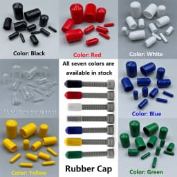 Rubber Cap Sleeve Soft Elasticity Silicone Protective Cover Sealing Plug Thread Protection Sleeve Black Red White Blue 1.5-24mm