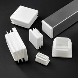 10Pcs White Rectangle Plastic Pipe Plug Blanking End cap 30x30mm square tube plug anti-slip table chair foot cover Home Decor