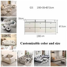 Modern Living Room Cabinet Modular Sideboard Storage Cabinets Combination TV Stand for Customizable Steel Frame Wood Furniture