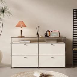 Modern Living Room Cabinet Modular Sideboard Storage Cabinets Combination TV Stand for Customizable Steel Frame Wood Furniture