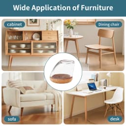 16PCS Chair Leg Floor Protectors Silicone Chair Leg Caps for 15~25° Tilt Chair Legs Hardwood Floor Non Slip Felt Furniture Pads