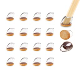 16PCS Chair Leg Floor Protectors Silicone Chair Leg Caps for 15~25° Tilt Chair Legs Hardwood Floor Non Slip Felt Furniture Pads