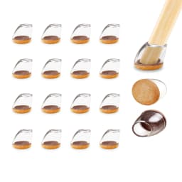 16PCS Chair Leg Floor Protectors Silicone Chair Leg Caps for 15~25° Tilt Chair Legs Hardwood Floor Non Slip Felt Furniture Pads