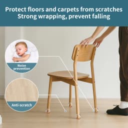 16PCS Chair Leg Floor Protectors Silicone Chair Leg Caps for 15~25° Tilt Chair Legs Hardwood Floor Non Slip Felt Furniture Pads