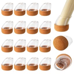 16PCS Chair Leg Floor Protectors Silicone Chair Leg Caps for 15~25° Tilt Chair Legs Hardwood Floor Non Slip Felt Furniture Pads