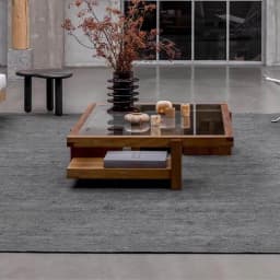 Chinese Vintage Coffee Table Glass Minimalist Rustic Living Room Coffee Table Premium Trendy Mueble Salón Living Room Furniture