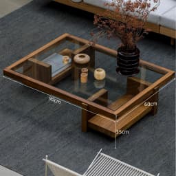 Chinese Vintage Coffee Table Glass Minimalist Rustic Living Room Coffee Table Premium Trendy Mueble Salón Living Room Furniture