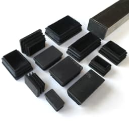 Rectangular Square Plastic Black Blanking End Cap Tube Pipe Insert Plug Bung Stopper Cover Furniture Foot Pads 10x10mm-200x200mm