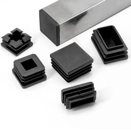 Rectangular Square Plastic Black Blanking End Cap Tube Pipe Insert Plug Bung Stopper Cover Furniture Foot Pads 10x10mm-200x200mm