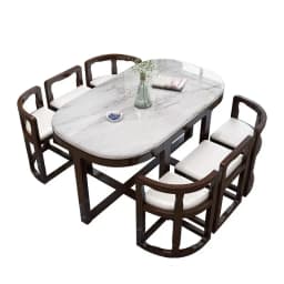 For Wooden Modern Dining Room 6 Chairs Eclectic Large Kitchen Console Table Chairs Chinese Mesas De Comedor Kitchen Furniture