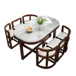 For Wooden Modern Dining Room 6 Chairs Eclectic Large Kitchen Console Table Chairs Chinese Mesas De Comedor Kitchen Furniture