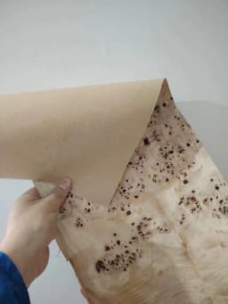 Natural Mappa Burl Wood Veneer Furniture Audio Background Wall Mobile Phone Solid Wood Decorative Veneer