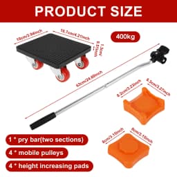 600KG Heavy Duty Furniture Lifter Transport Mover Sliders Furniture Roller Furniture Dolly Labor-Saving Furniture Mover Tools