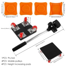 600KG Heavy Duty Furniture Lifter Transport Mover Sliders Furniture Roller Furniture Dolly Labor-Saving Furniture Mover Tools
