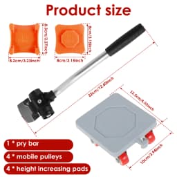 600KG Heavy Duty Furniture Lifter Transport Mover Sliders Furniture Roller Furniture Dolly Labor-Saving Furniture Mover Tools
