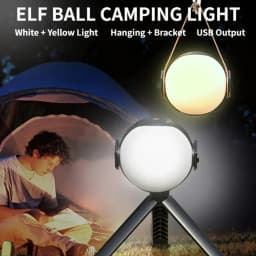 BAAU Portable Ball Camping Lantern Bracket Rechargeable Hanging Tent Light Outdoor Flashlight Waterproof Emergency Lamp