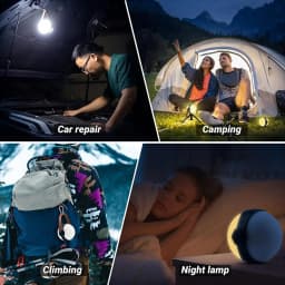 BAAU Portable Ball Camping Lantern Bracket Rechargeable Hanging Tent Light Outdoor Flashlight Waterproof Emergency Lamp