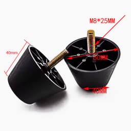 Plastic Furniture Legs, 4Pcs Modern Tapered Round Replacement with Threaded M8 ( 7.8mm) for Sofa TV Stand Ottoman Cabinet