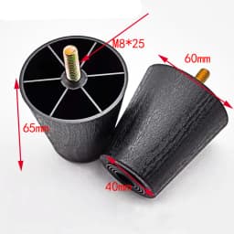 Plastic Furniture Legs, 4Pcs Modern Tapered Round Replacement with Threaded M8 ( 7.8mm) for Sofa TV Stand Ottoman Cabinet