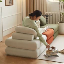 Tofu Block Lazy Sofa Single Person Detachable And Washable Sofa Home Furniture Living Room Sofa Bed Dual-useTatamiMinimalistSofa
