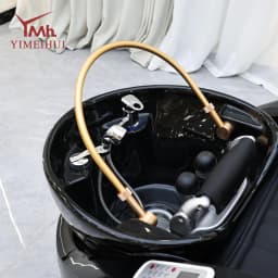 Electric Adjustable Hair Spa Chair Head Washing Station Shampoo Massage Bed for Salon Shop
