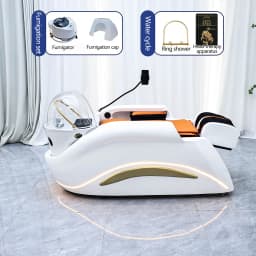 Electric Adjustable Hair Spa Chair Head Washing Station Shampoo Massage Bed for Salon Shop