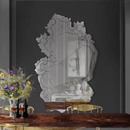 European Dressing Mirror Minimalist Hanging Funky Abnormity Design Mirror Irregular High End Design Spiegel Wand Home Products