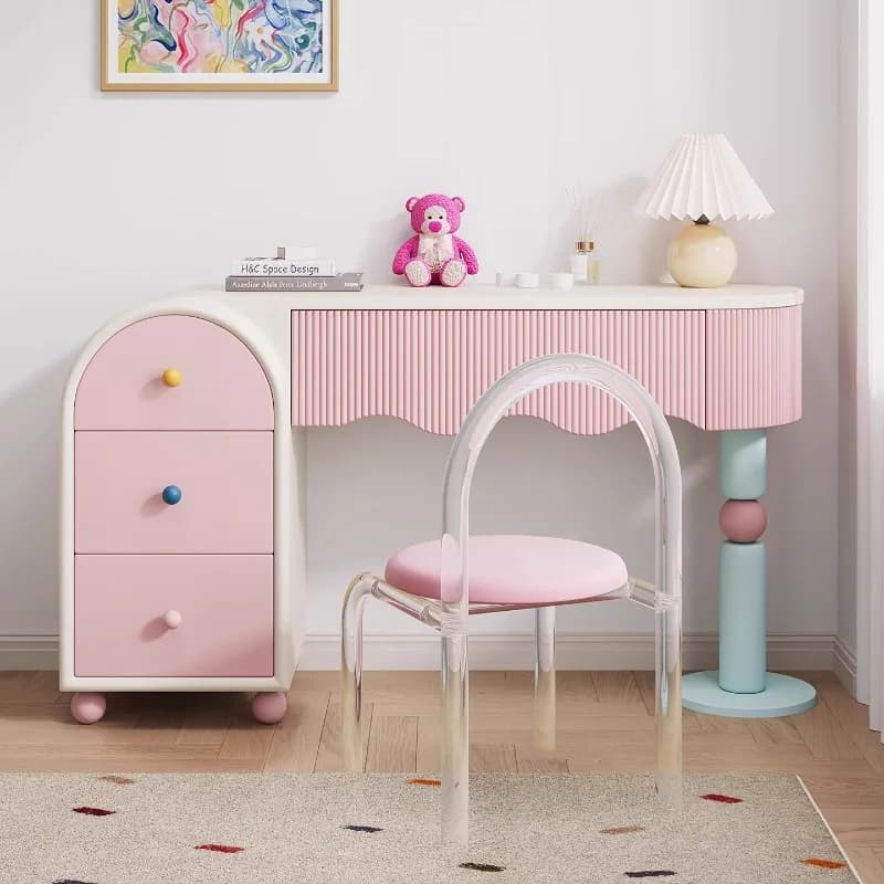 Wooden Simple Vanity Table Dest Drawer Modern Space Saving Makeup Vanity Desk Bedroom Europa Coiffeuse De Chambre Furniture Home