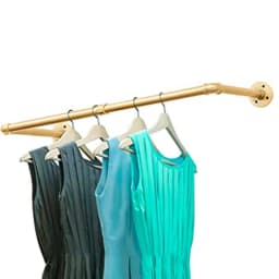 American Style Wall Mounted Clothes Rack Industrial Iron Water Pipe Design Clothing Hanger Multi-Functional Display