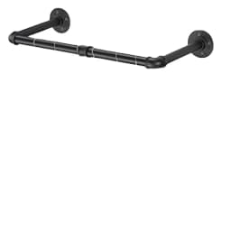 American Style Wall Mounted Clothes Rack Industrial Iron Water Pipe Design Clothing Hanger Multi-Functional Display