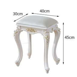 European American Style Dressing Stools Makeup Stool Soft Small Square Ottomans Household Chairs Princess Bedroom Nail Stools