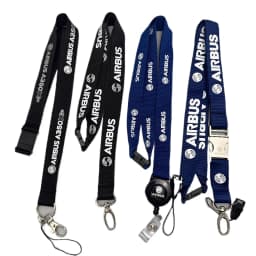 Airbus AIRBUS metal buckle hanging rope, easy to pull buckle wide version work ID, crew chest card boarding pass