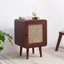 Wooden Furniture Coffee Tables Living Room Furniture Sofa Side Table Rattan Weaving Bedside Table Bedroom Small Storage Cabinet