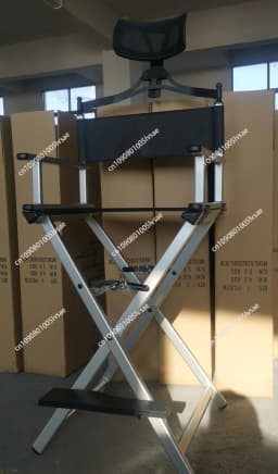 Outdoor Folding Chair Director Makeup Chair Leisure High Chairs Bar Seat Portable Aluminum Alloy Home Camping Beach Travel