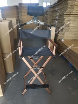 Outdoor Folding Chair Director Makeup Chair Leisure High Chairs Bar Seat Portable Aluminum Alloy Home Camping Beach Travel
