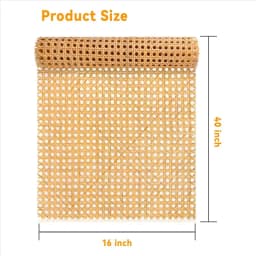 AA63 HOT DIY Rattan Webbing Rolls 16-Inch Width, 3.3 Ft Length - Ideal For Crafting Chairs And Decorative Cabinet Work