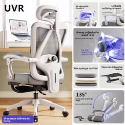 UVR Gaming Computer Chair Home Office Chair Ergonomic Design Reclining Armchair Furniture Lift Adjustable Athletic Chair
