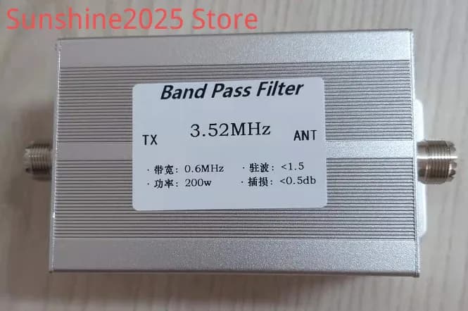 3.52MHz 80m Band M Female Seat Bandpass Filter BPF Anti-interference and Improve Sensitivity 200w