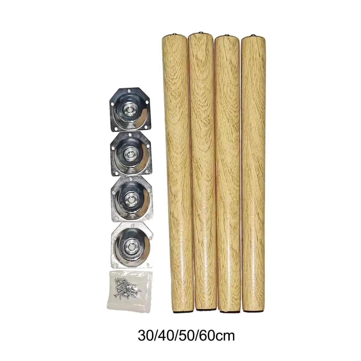 4Pcs Imitation Wooden Chair Legs Table Legs Round Tapered Desk Table Feet Legs Desk Chair Legs for TV Cabinet Dresser Couch