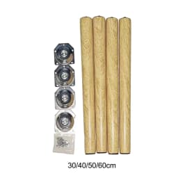 4Pcs Imitation Wooden Chair Legs Table Legs Round Tapered Desk Table Feet Legs Desk Chair Legs for TV Cabinet Dresser Couch