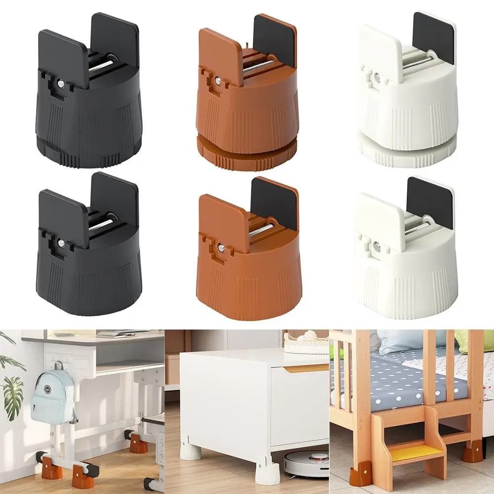 Adjustable Furniture Feet Leg Lift Extra Raisers Height Non-slip Pads For Table Couch Chair Cabinet Washing Machine Bed Sofa
