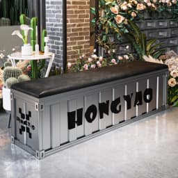 Industrial Metal Bench Entryway Shoe Storage Stool Rustic Long Bench for Clothing Store & Gym Lounge Vintage Waiting Seat