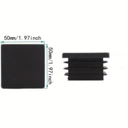 50MM square tube end cap plastic plug, black plug square plug Furniture tables and chairs plastic square steel tube cover endcap